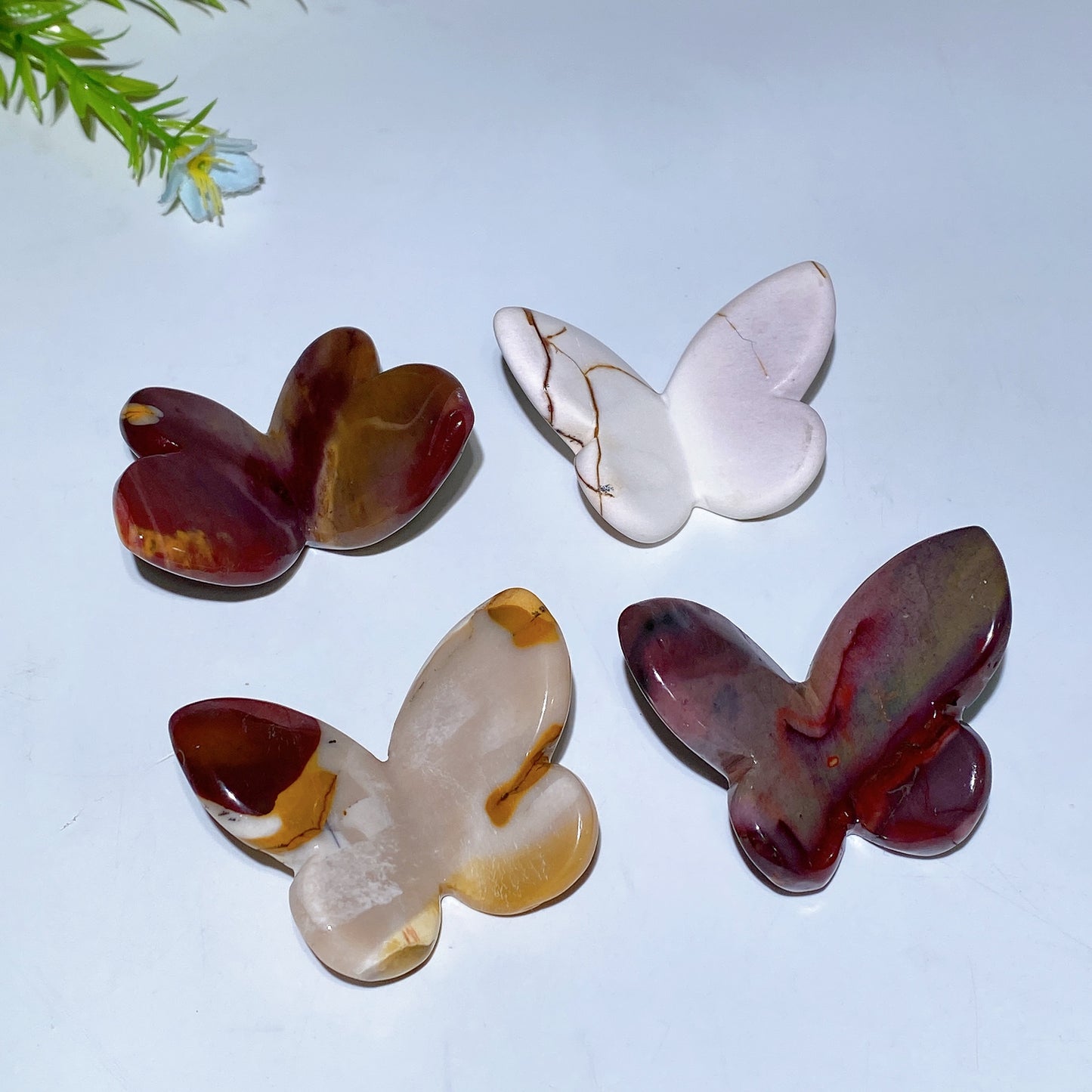 2.3" Rhodonite Mookite Butterfly Carving Crystal Healing Bulk Wholesale