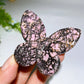 2.3" Rhodonite Mookite Butterfly Carving Crystal Healing Bulk Wholesale
