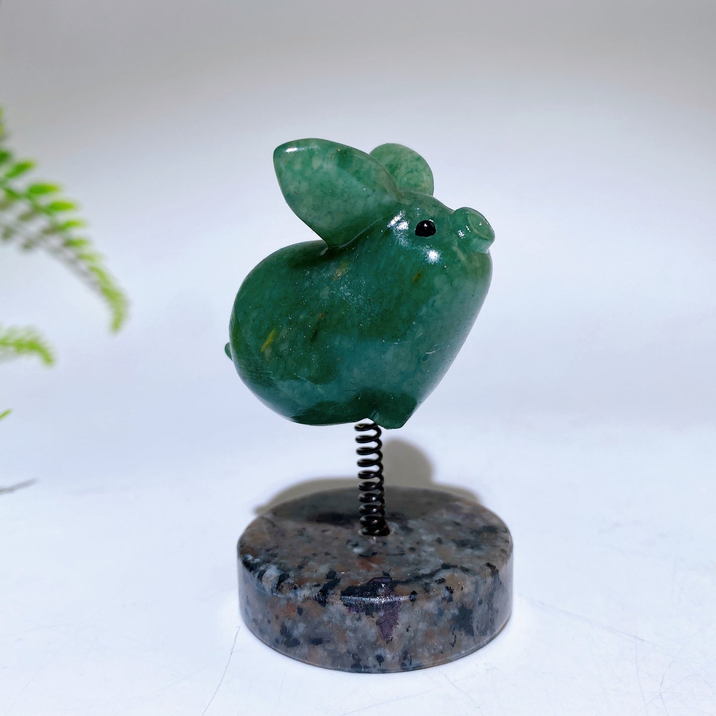 1.6" Natural Crystal Pig Carving with Spring Yooperlite Base Crystal Healing Bulk Wholesale