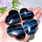 1.5"-2.4" Blue Tiger's Eye Heart Carving Crystal Healing Bulk Wholesale