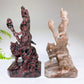 6.2" Natural Crystal Hecate with Wolf Carving Crystal Healing Bulk Wholesale