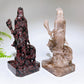 6.2" Natural Crystal Hecate with Wolf Carving Crystal Healing Bulk Wholesale