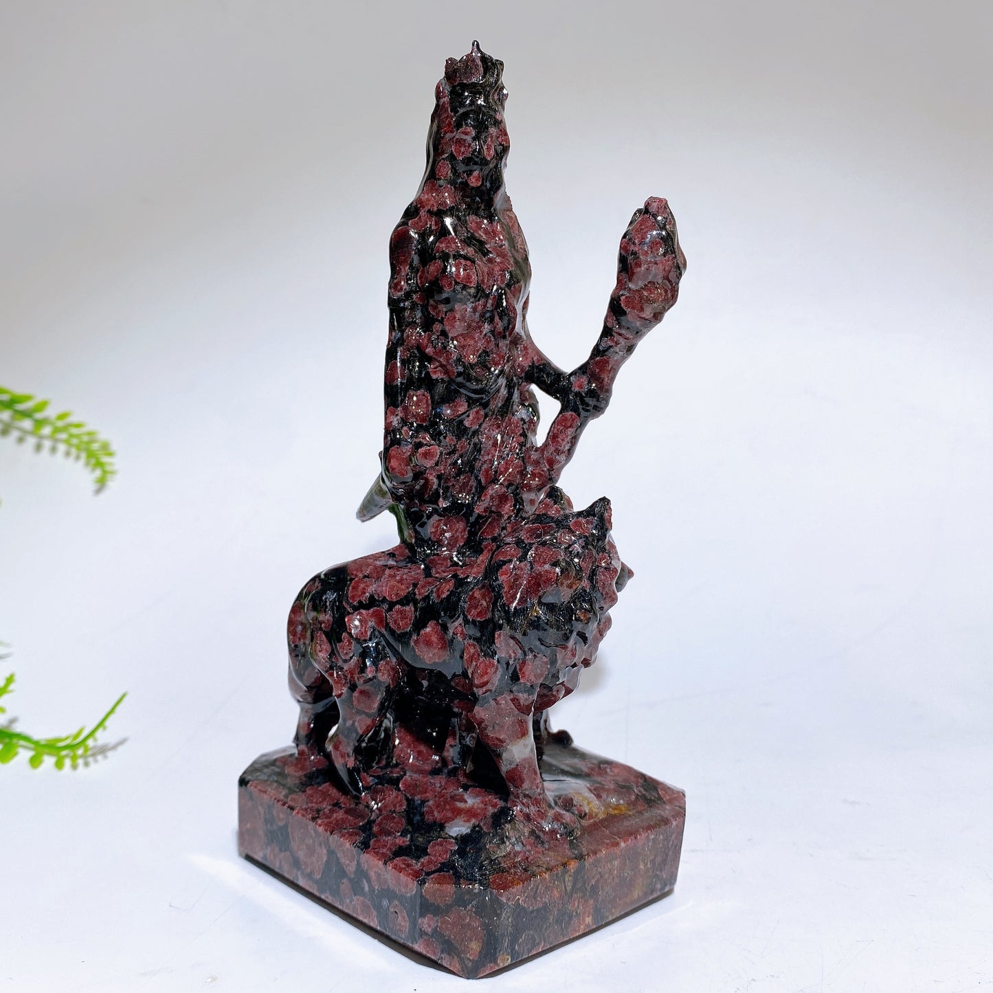 6.2" Natural Crystal Hecate with Wolf Carving Crystal Healing Bulk Wholesale