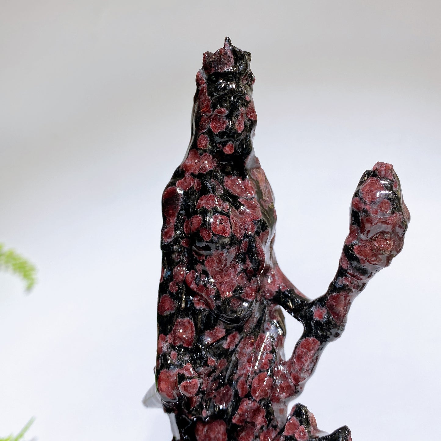 6.2" Natural Crystal Hecate with Wolf Carving Crystal Healing Bulk Wholesale