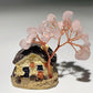 2.3" Resin House with Mixed Crystal Chips Treasure Tree Decor Free Form Bulk Wholesale