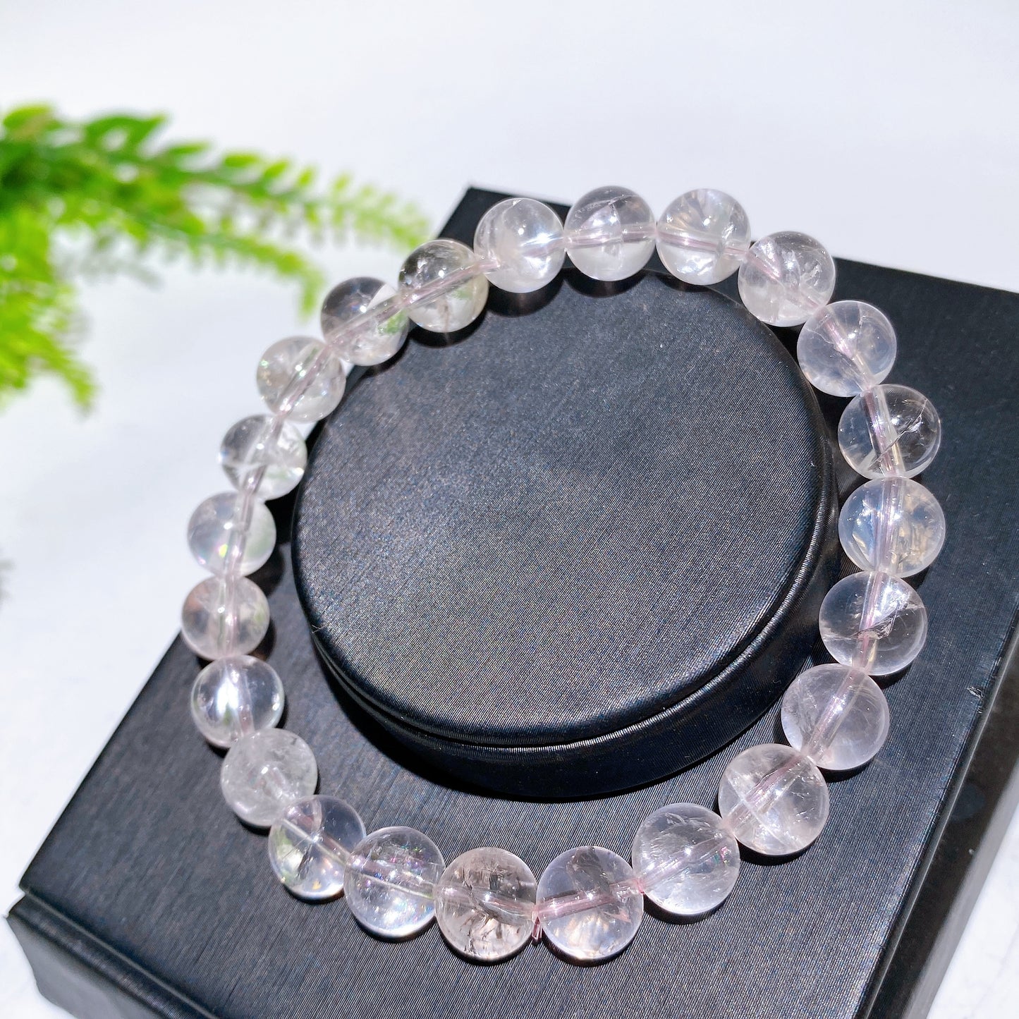 8mm Light Pink Azetulite Bracelet Crystal Healing Bulk Wholesale