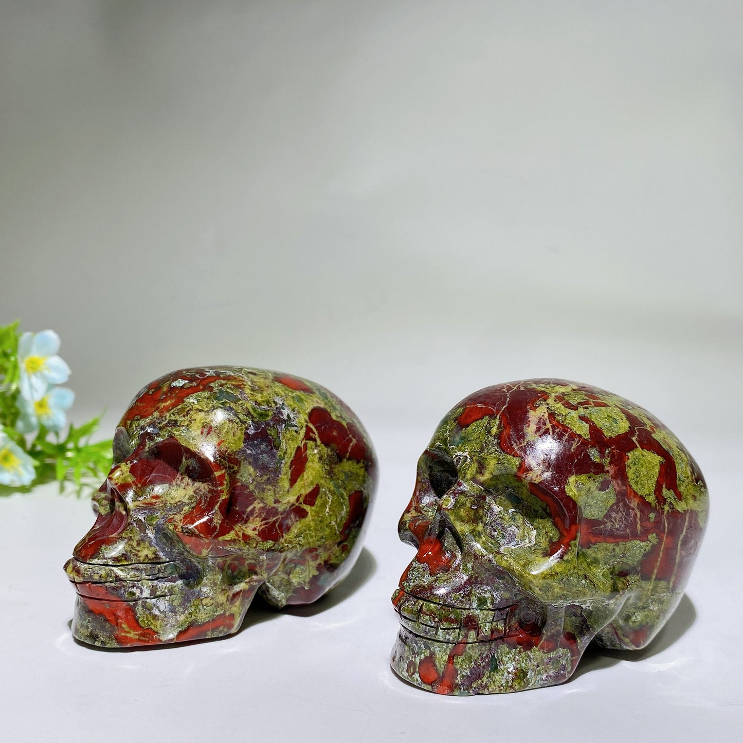 3.1" Dragon Blood Stone Skull Carving Crystal healing Bulk Wholesale