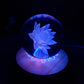 Wooden Lotus Spinning Lamp Stand Crystal Healing Bulk Wholesale