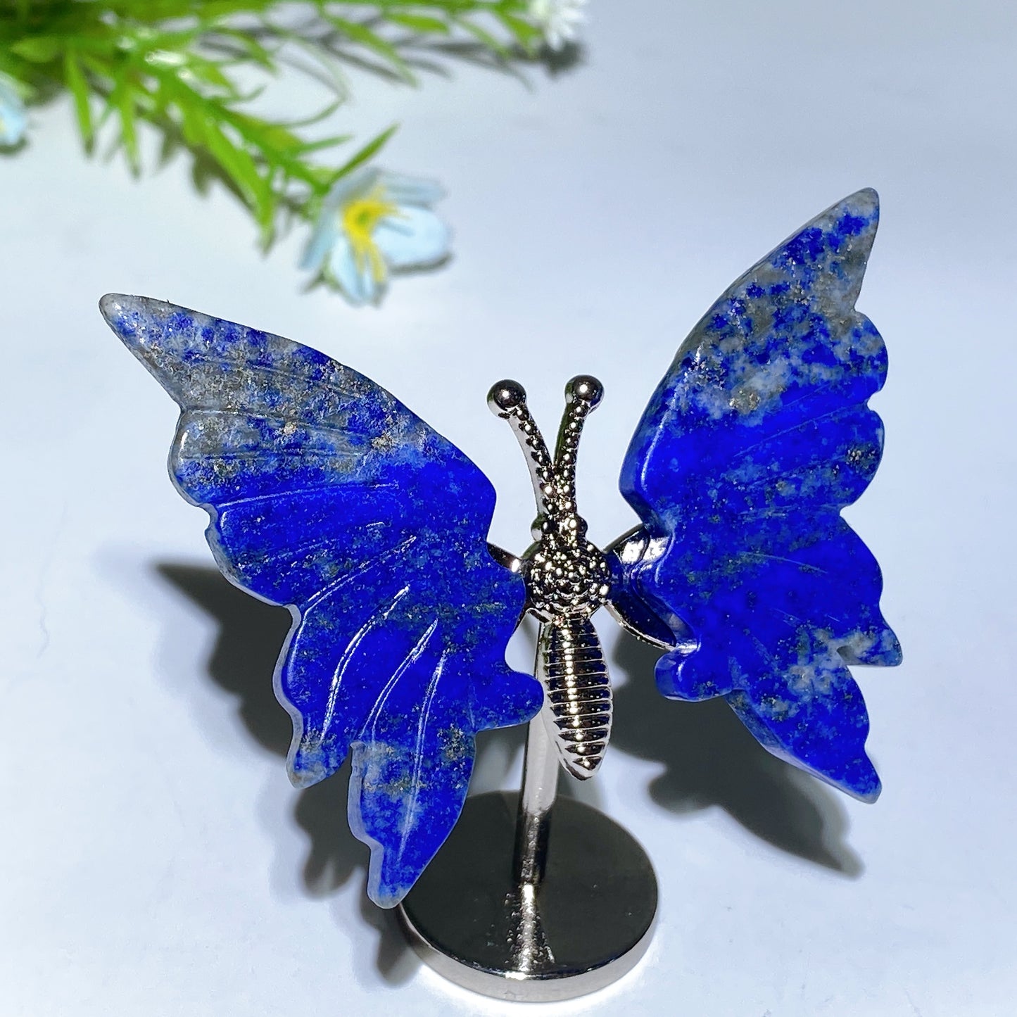 Crystal Butterfly with Fixed Metal Stand Crystal Healing Bulk Wholesale