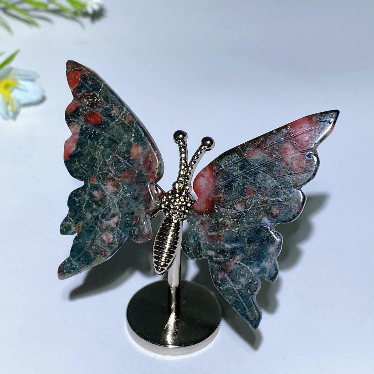 Crystal Butterfly with Fixed Metal Stand Crystal Healing Bulk Wholesale