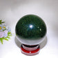 Large Unique Green Blue Sandstone Sphere with Wooden Stand Crystal Healing Bulk Wholesale