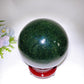Large Unique Green Blue Sandstone Sphere with Wooden Stand Crystal Healing Bulk Wholesale