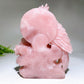 Unique Hand Carved Pink Opal Parrot Peony Carving Crystal Healing Bulk Wholesale