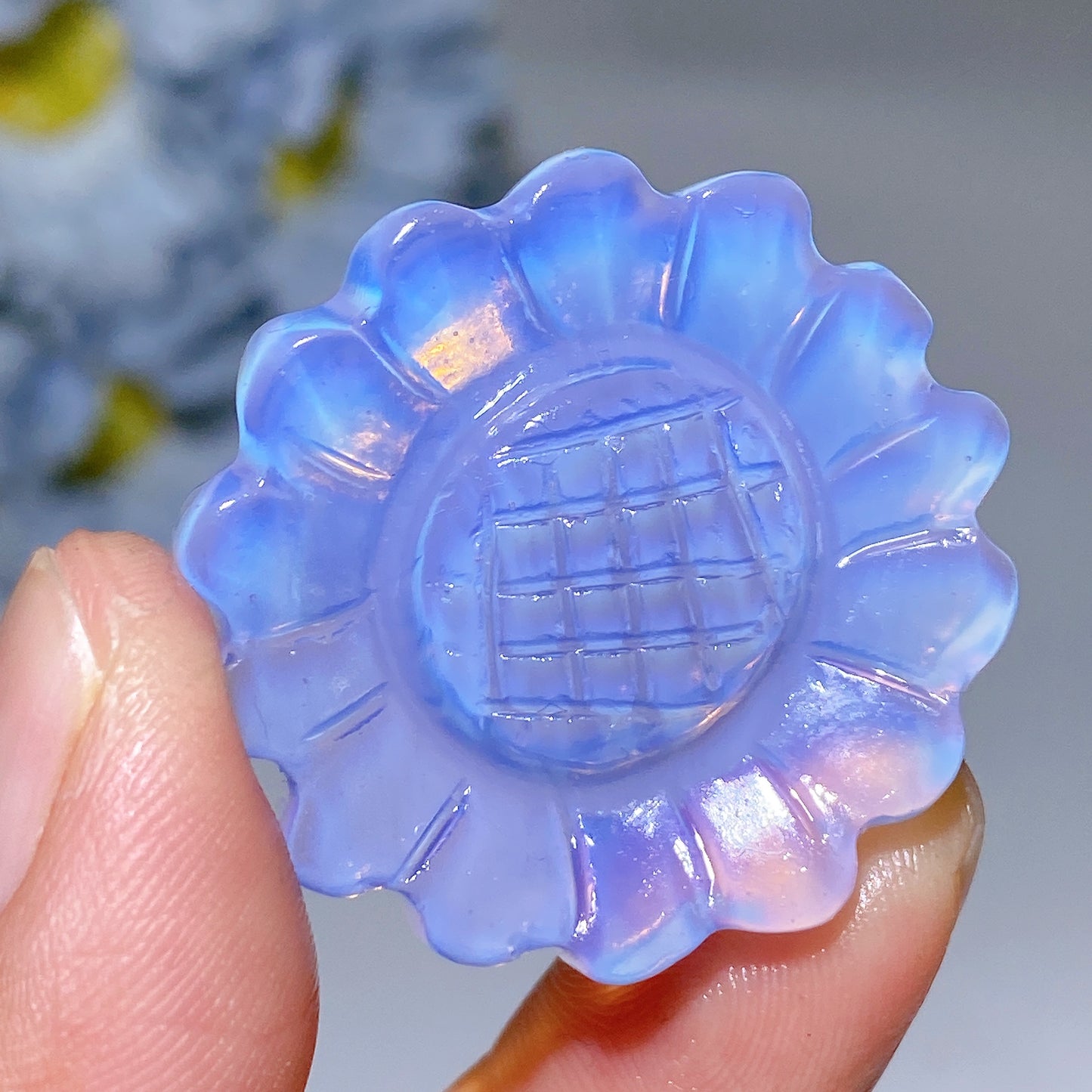 1.3"-1.5" Mixed Crystal Sunflower Carving Bulk Wholesale