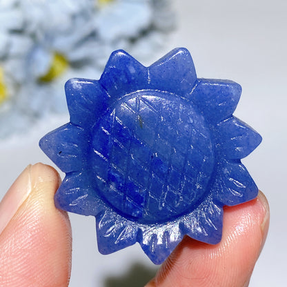 1.3"-1.5" Mixed Crystal Sunflower Carving Bulk Wholesale