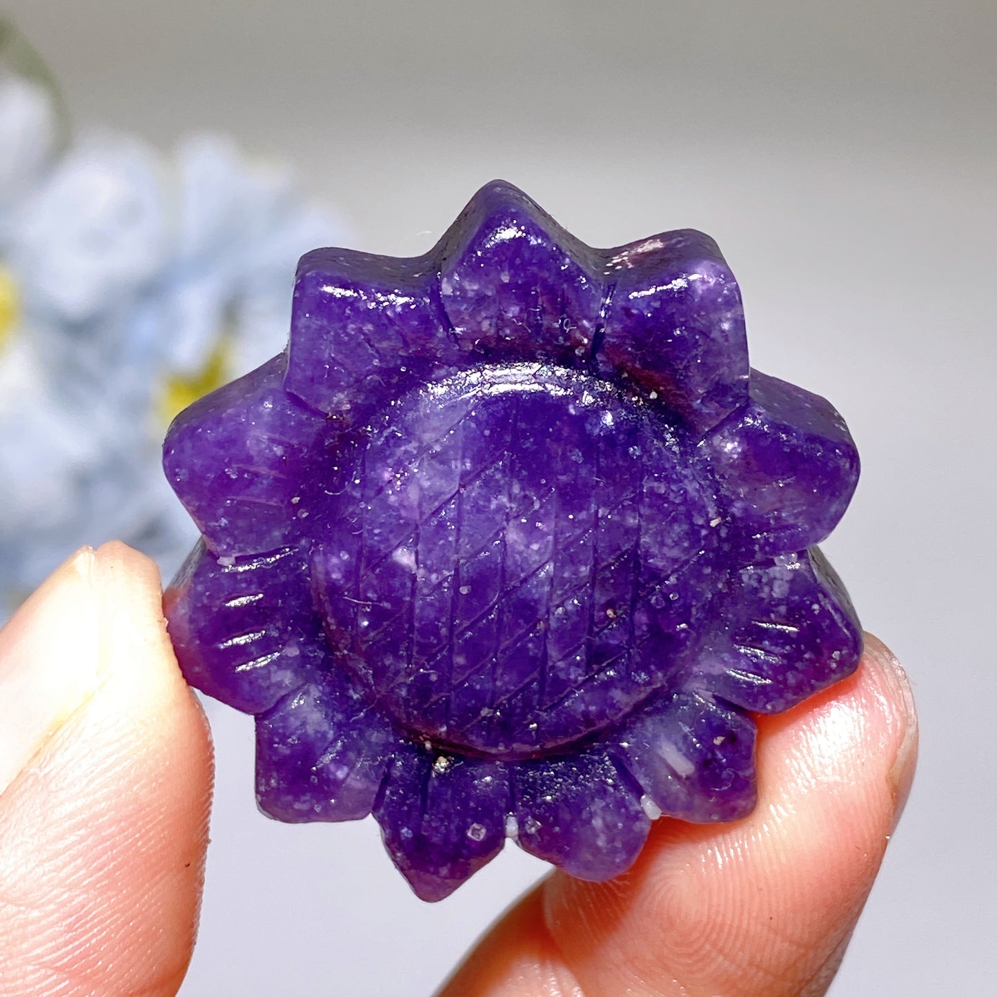 1.3"-1.5" Mixed Crystal Sunflower Carving Bulk Wholesale