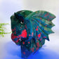Unique Hand Carved Natural UV Reactive Ruby In Fuschite Dragon Carving Crystal Healing Bulk Wholesale