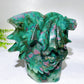 Unique Hand Carved Natural UV Reactive Ruby In Fuschite Dragon Carving Crystal Healing Bulk Wholesale