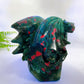 Unique Hand Carved Natural UV Reactive Ruby In Fuschite Dragon Carving Crystal Healing Bulk Wholesale