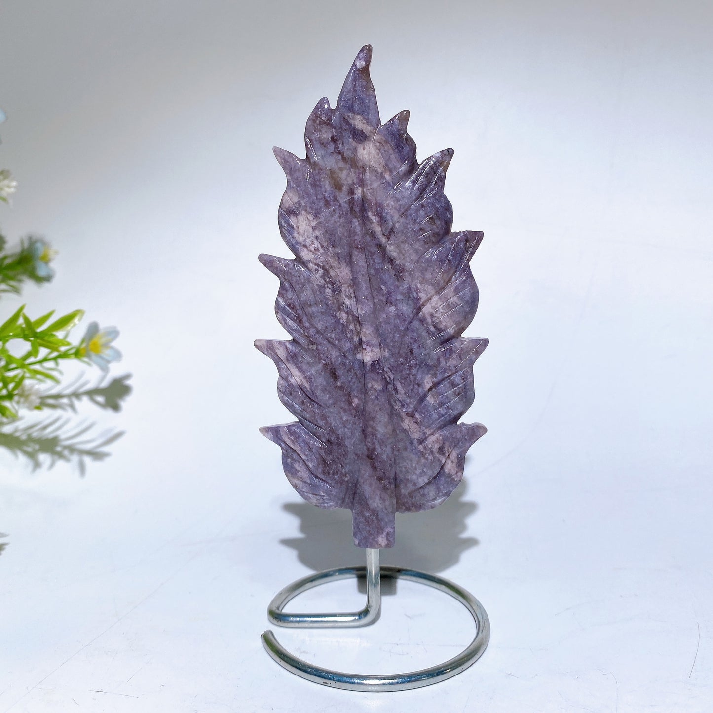 Natural Crystal Feather Carving with Stand Crystal Healing Bulk Wholesale