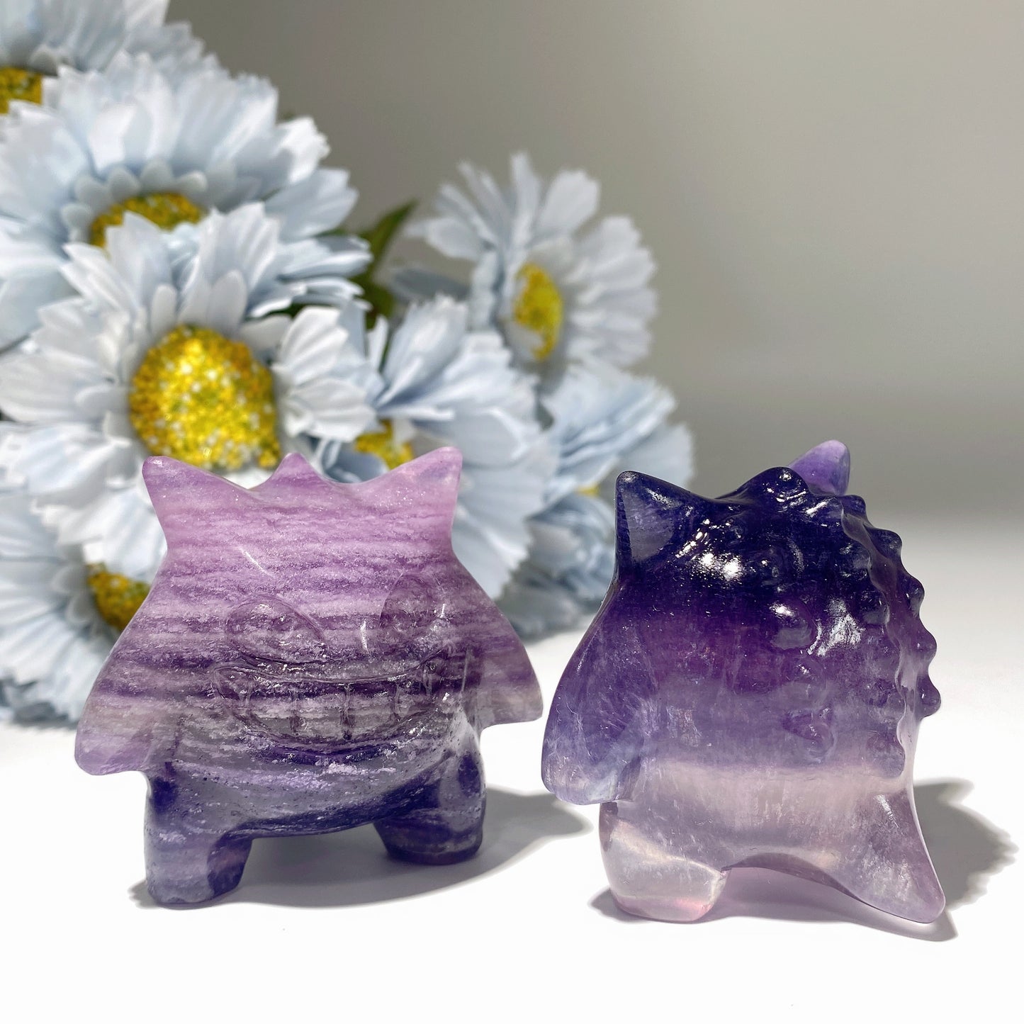 2.0" Fluorite Gengar Carvings Bulk Wholesale