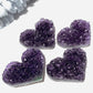1.5"-2.6" Amethyst Clusters Heart Bulk Wholesale
