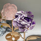 2.8" Dream Amethyst Rose Quartz Flower with Stand Free Form Bulk Wholesale