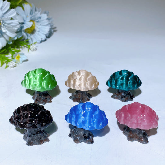 1.4“ Cat's Eye with Yooperlite Tree Carving Crystal Healing Bulk Wholesale