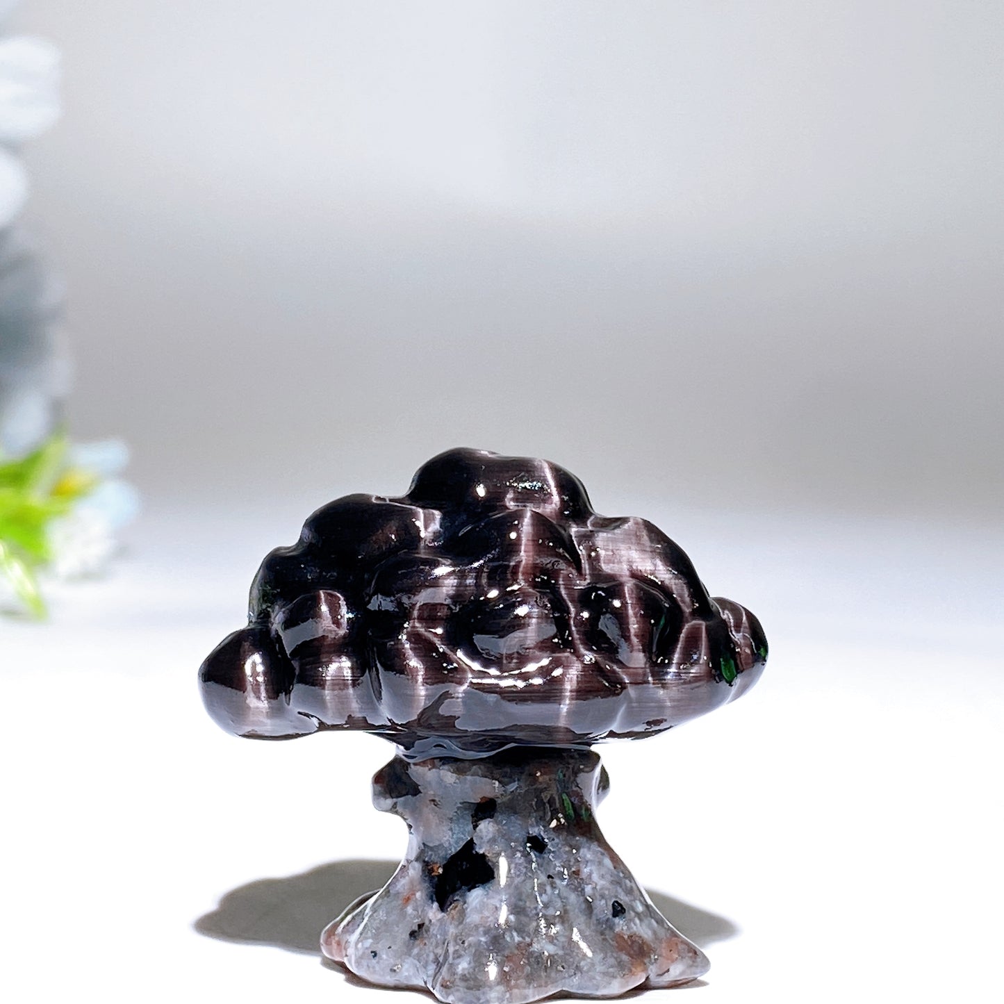 1.4“ Cat's Eye with Yooperlite Tree Carving Crystal Healing Bulk Wholesale