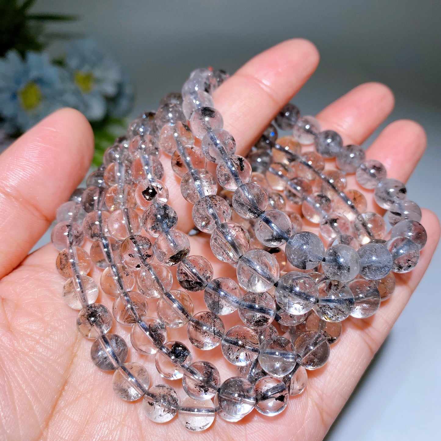 8mm Herkimer Diamond Bracelet Crystal Healing Bulk Wholesale