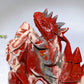 18cm Hand Carved Natrual Red Jasper Dragon on Castle Crystal Healing Bulk Wholesale
