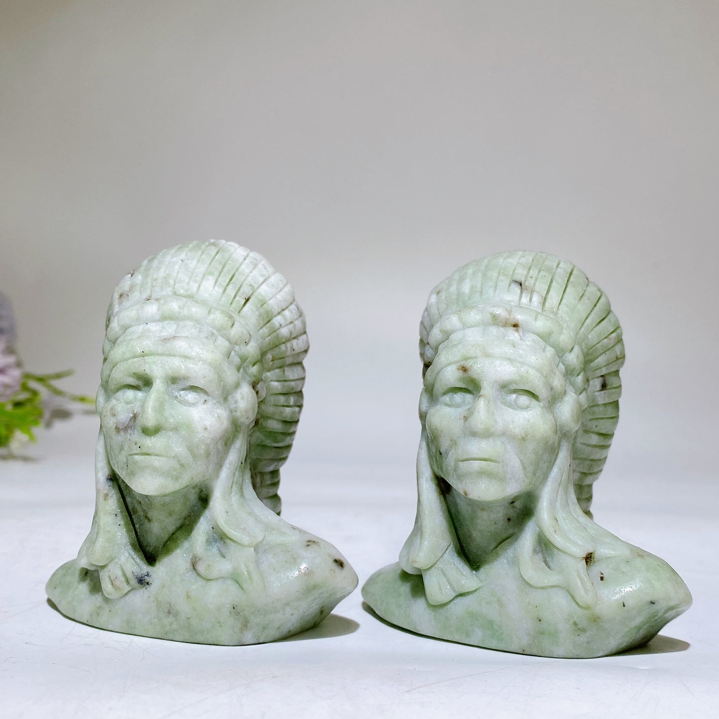 3.1" Jade Indian Carving Crystal Healing Bulk Wholesale