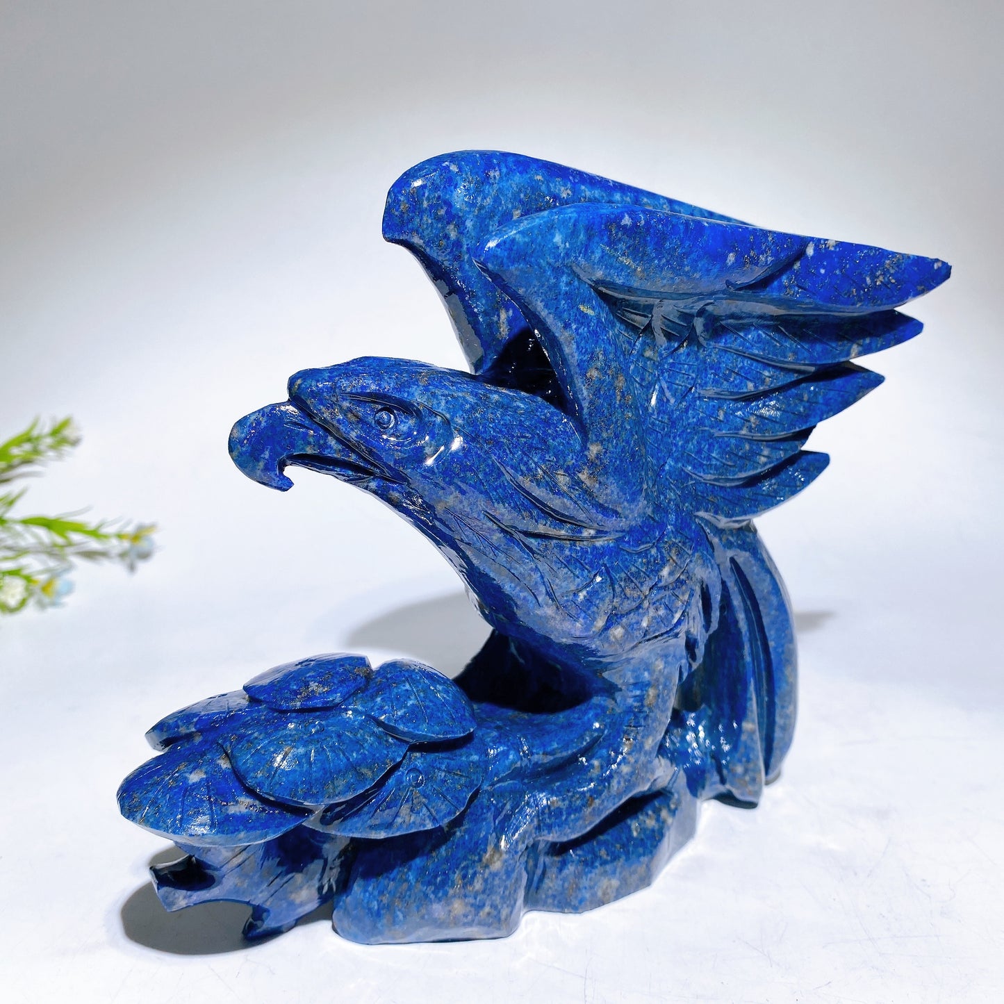 17cm Hand Carved Unique Natural Lapis Lazuli Eagle Crystal Healing Bulk Wholesale