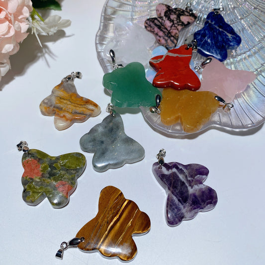 1.2"-1.3" Mixed Crystal Butterfly Shape Pendant Bulk Wholesale