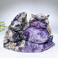 16cm Hand Carved Natural Fluorite Root Owl Crystal Healing Bulk Wholesale