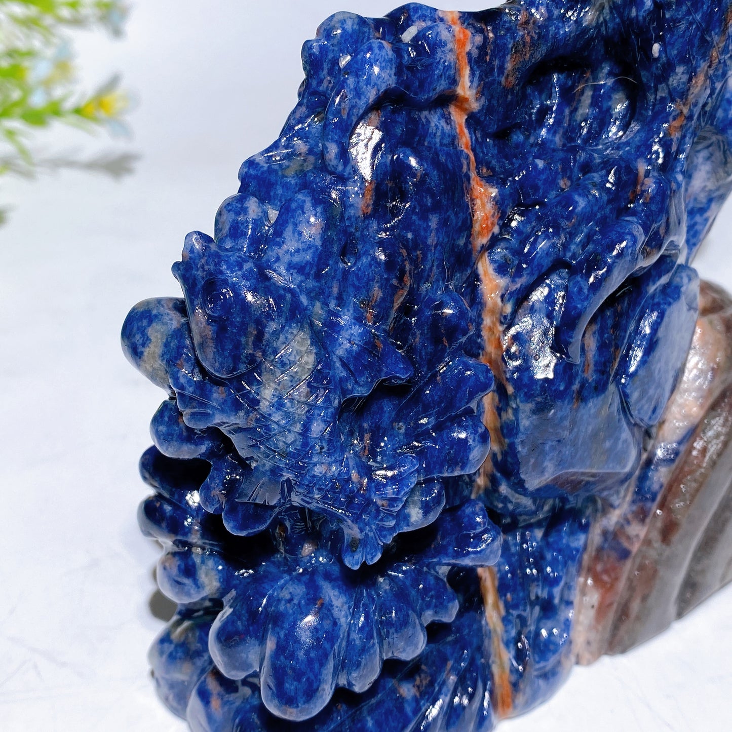 20cm Hand Carved Natural Sodalite Eagle Crystal Healing Bulk Wholesale