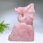 22cm Hand Carved Natural Pink Opal Dragon Castle Crystal Healing Bulk Wholesale