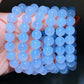 10mm Natrual Blue Chalcedony Bracelet Crystal Healing Bulk Wholesale
