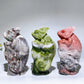 3.9" Natural Jade Chameleon Carving Crystal Healing Bulk Wholesale