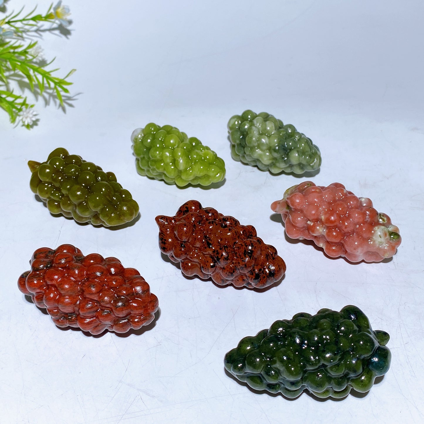 2.4’ Natural Crystal Grapes Carving Crystal Healing Bulk Wholesale