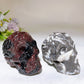 3.7"-3.9" Garnet Shell Stone Skull Carving Crystal Healing Bulk Wholesale