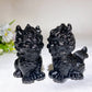 3.1" Black Obsidian Kylin Carving Crystal Healing Bulk Wholesale
