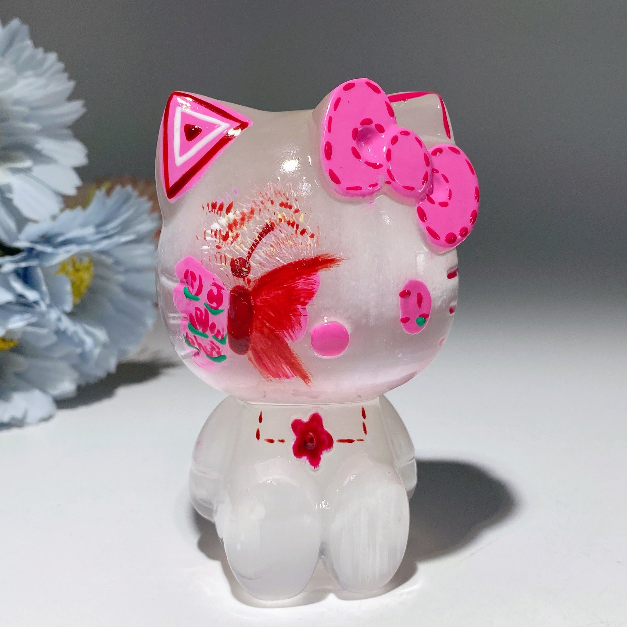 Hello Kitty couple Opalite hotsell Crystal carvings