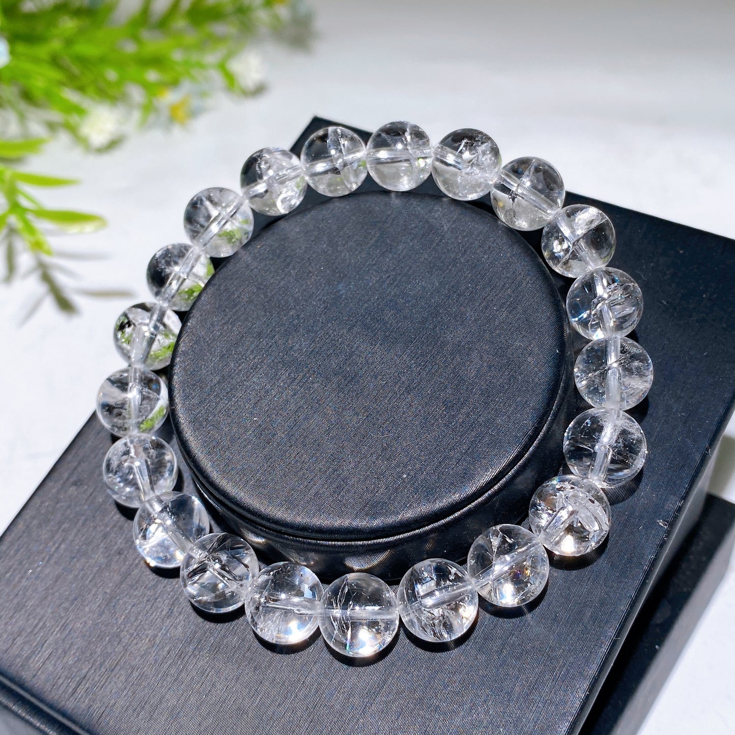 8mm 9.5mm Clear Azetulite Bracelet Crystal Healing Bulk Wholesale
