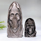 3.1"-5.9" Silver Obsidian Ghost Face Carving Crystal Healing Bulk Wholesale