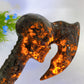 19cm Hand Carved Natural Crystal Skull Axe Crystal Healing Bulk Wholesale