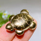 1.1" Drilled Pyrite Turtle Pendant Crystal Healing Bulk Wholesale