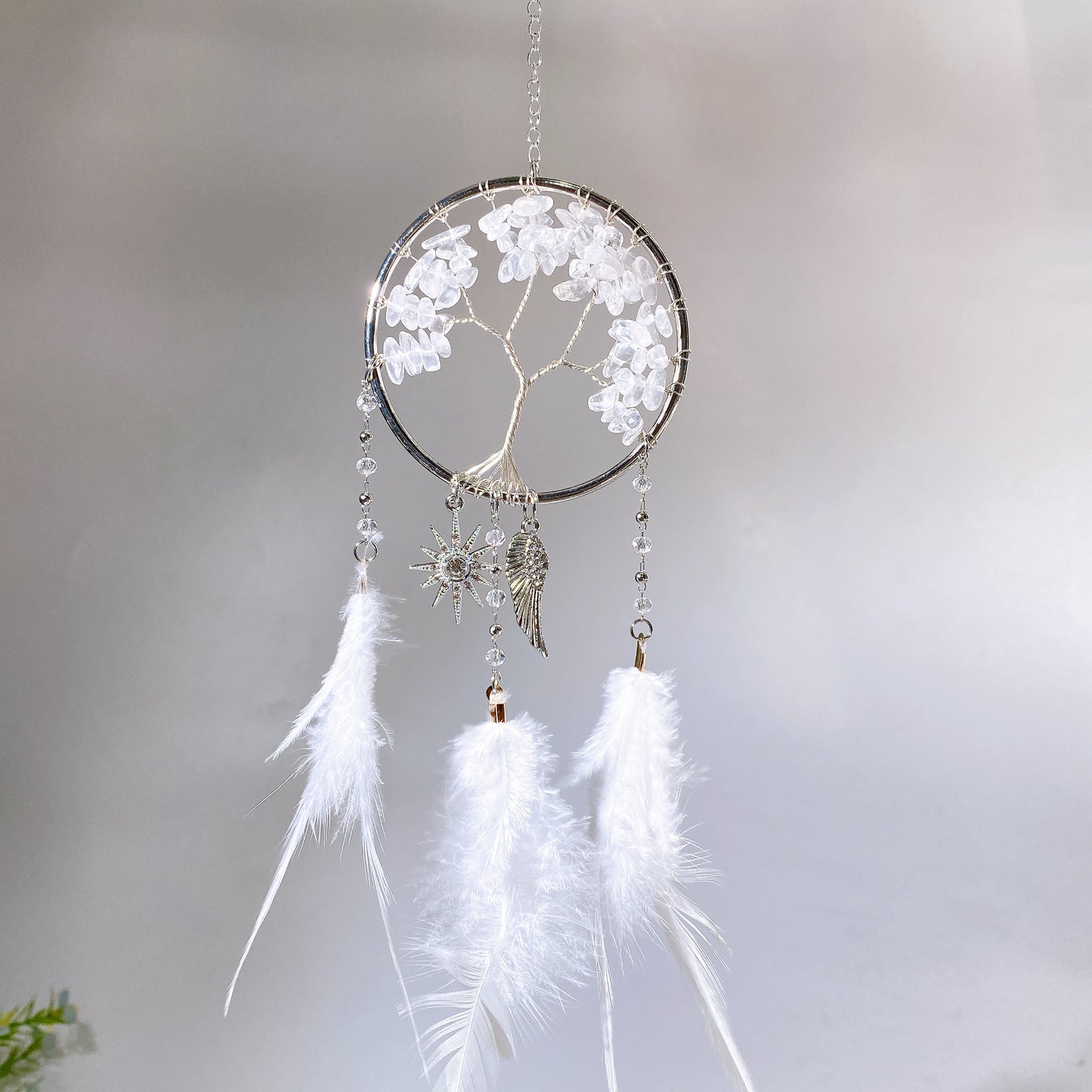 28cm Natural Crystal Dreamcatcher Crystal Healing Bulk Wholesale