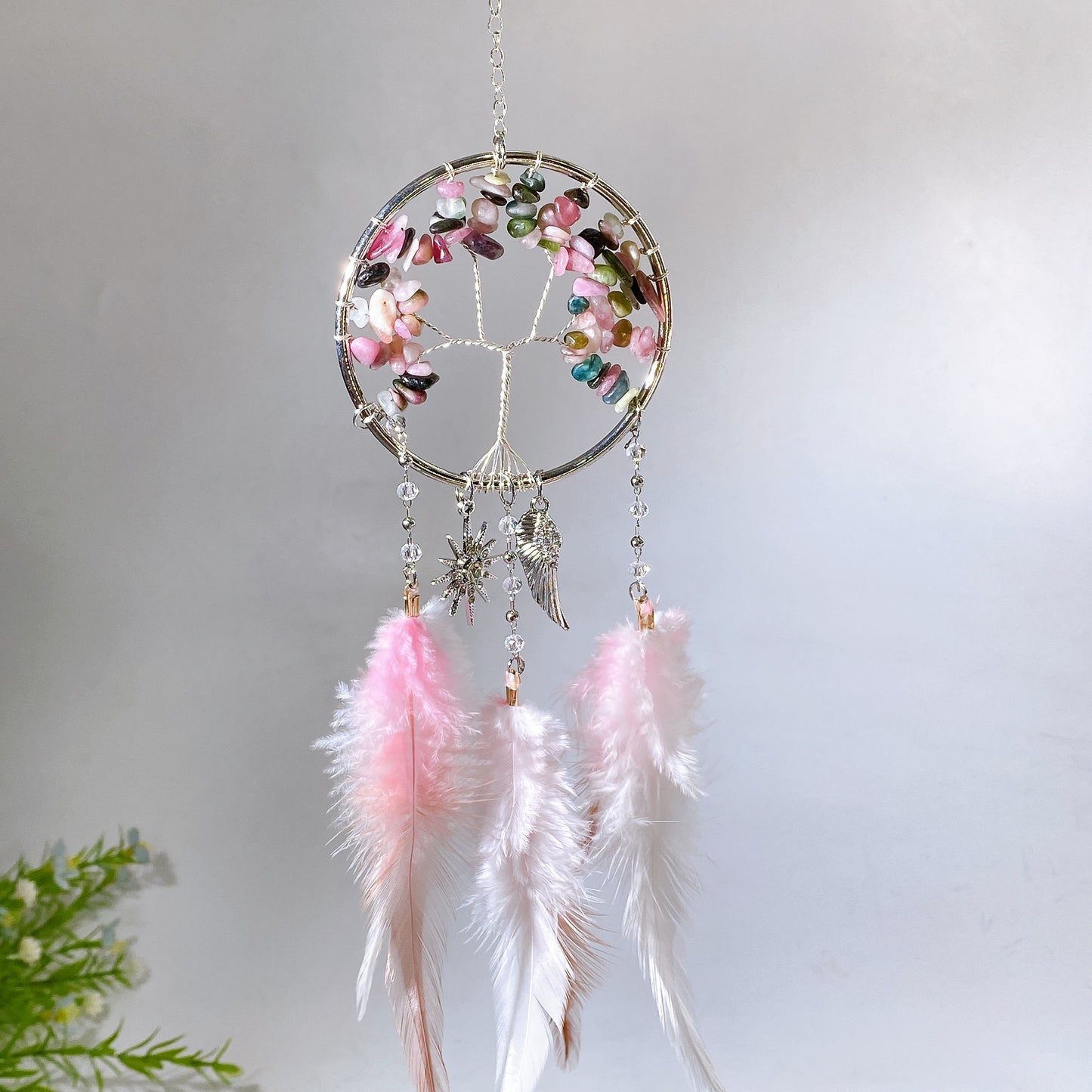 28cm Natural Crystal Dreamcatcher Crystal Healing Bulk Wholesale