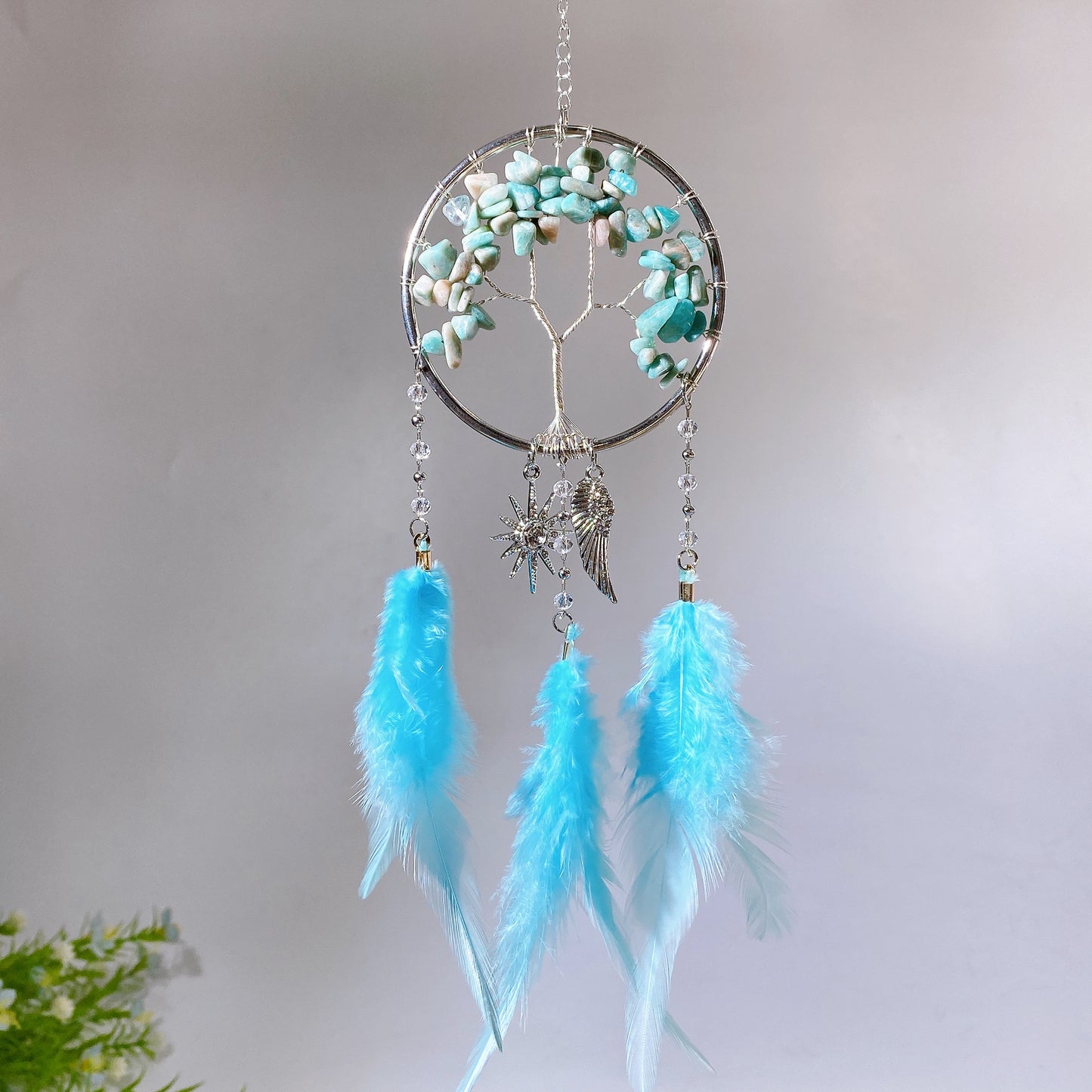 28cm Natural Crystal Dreamcatcher Crystal Healing Bulk Wholesale